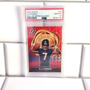 2023 ZENITH CJ STROUD ZEAL OF APPROVAL-RED #24 PSA 10